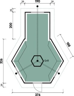 Wolff Finnhaus Grillkota 9 De Luxe Mit Anbau -Barbecue Grill Geschäft 779141 3