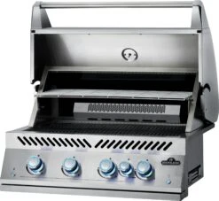 NAPOLEON 700-Series 32", Edelstahl, Einbau, Inkl. Drehspieß 26 NAPOLEON 700-Series 32", Edelstahl, Einbau, Inkl. Drehspieß -Barbecue Grill Geschäft BIG32RB Grillhead Ang Open KnobsOff Lit WarmingRackF 1