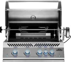 NAPOLEON 700-Series 32", Edelstahl, Einbau, Inkl. Drehspieß 32 NAPOLEON 700-Series 32", Edelstahl, Einbau, Inkl. Drehspieß -Barbecue Grill Geschäft BIG32RB Grillhead Str Open KnobsOff Lit Rotisserie 1