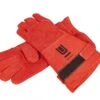 IGNIUM Grillhandschuhe -Barbecue Grill Geschäft Hitzefeste Grillhandschuhe Leder rot Ignium
