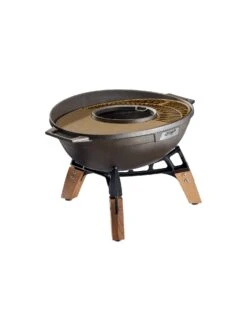 IGNIUM Taran Fire -Barbecue Grill Geschäft TARAN Fire Designer Feuerschale Gusseisen seitlich Hersteller Ignium 300dpi