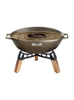 IGNIUM Taran Fire -Barbecue Grill Geschäft TARAN Fire Feuerschale mit Grill seitlich Hersteller Ignium 300dpi