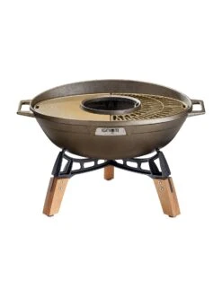 IGNIUM Taran Fire -Barbecue Grill Geschäft TARAN Fire Feuerschale mit Wok seitlich Hersteller Ignium 300dpi
