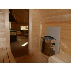 Wolff Finnhaus Grillkota 9 De Luxe Mit Saunaanbau -Barbecue Grill Geschäft Wolff Finnhaus Grillkota 9 de luxe Innenansicht 1