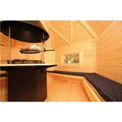 Wolff Finnhaus Grillkota 9 De Luxe Mit Saunaanbau -Barbecue Grill Geschäft Wolff Finnhaus Grillkota 9 de luxe Innenansicht 2