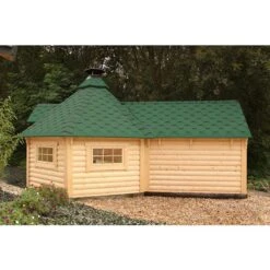 Wolff Finnhaus Grillkota 9 De Luxe Mit Saunaanbau -Barbecue Grill Geschäft Wolff Finnhaus Grillkota 9 de luxe mit Saunaanbau 1