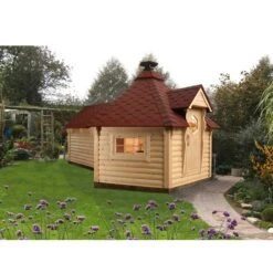 Wolff Finnhaus Grillkota 9 De Luxe Mit Saunaanbau -Barbecue Grill Geschäft Wolff Finnhaus Grillkota 9 de luxe mit Saunaanbau