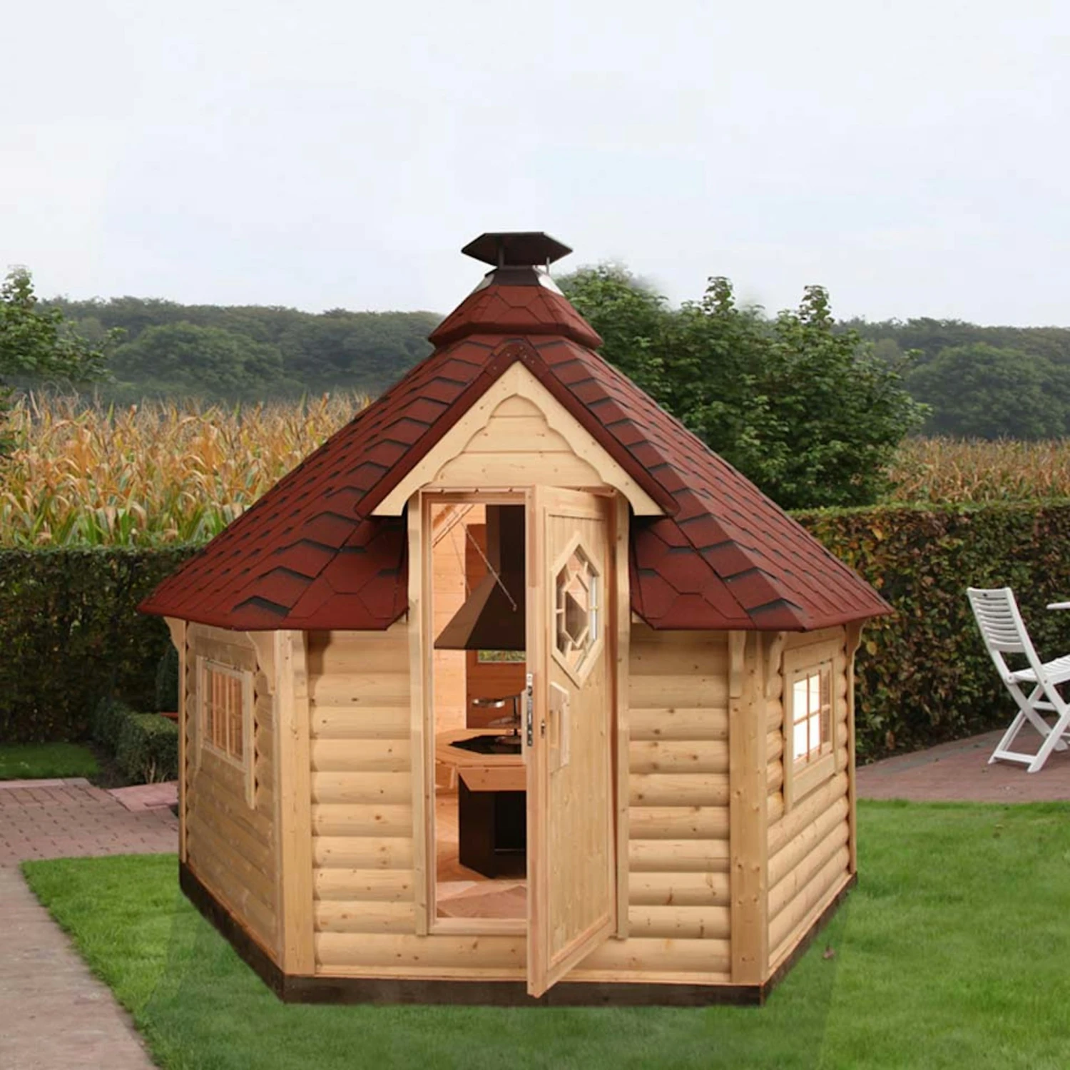 Wolff Finnhaus Grillkota 9 De Luxe Inkl. Grillanlage (B) 6 Wolff Finnhaus Grillkota 9 De Luxe Inkl. Grillanlage (B) – Bild 4