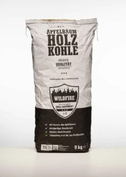WILDFIRE Aroma Holzkohle Vom Apfelbaum 9 Kg/ Karton -Barbecue Grill Geschäft bge wildfire charcoal appeltree 03