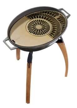 IGNIUM Taran Holzkohle Grill Classic 19 IGNIUM Taran Holzkohle Grill Classic -Barbecue Grill Geschäft ignium grill freisteller total gross seitlich oben platte gitter 01