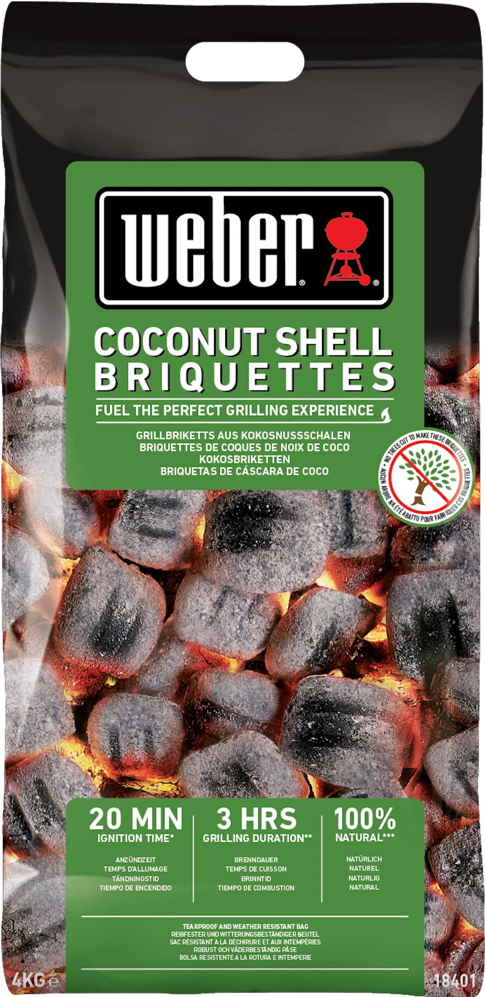 Weber Kokosnuss Briketts - 4 Kg 3 Weber Kokosnuss Briketts - 4 Kg