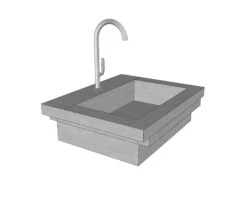 WWOO Designbeton-Outdoorküche Maarten -Barbecue Grill Geschäft wwoo A0002 schra g oben